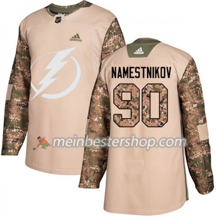 Tampa Bay Lightning Vladislav Namestnikov 90 Adidas 2017-2018 Camo Veterans Day Practice Trikot Authentic - Herren